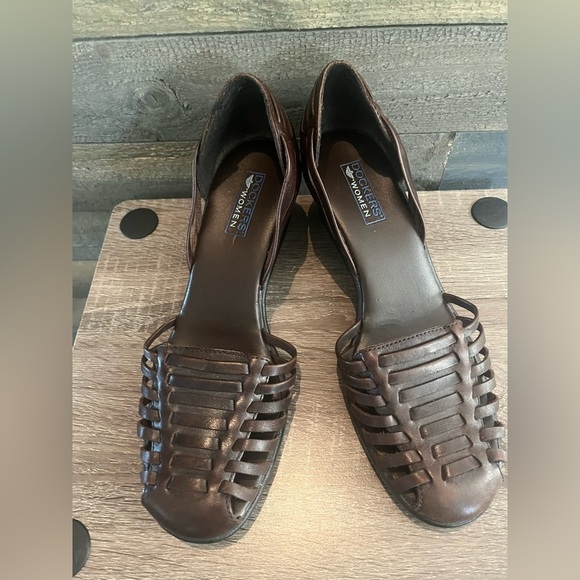 Dockers Women’s “Dkanak” Brown Leather‎ Wedge Heels Size 9M - Picture 3 of 11